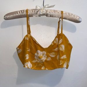 Yellow Floral Crop Top